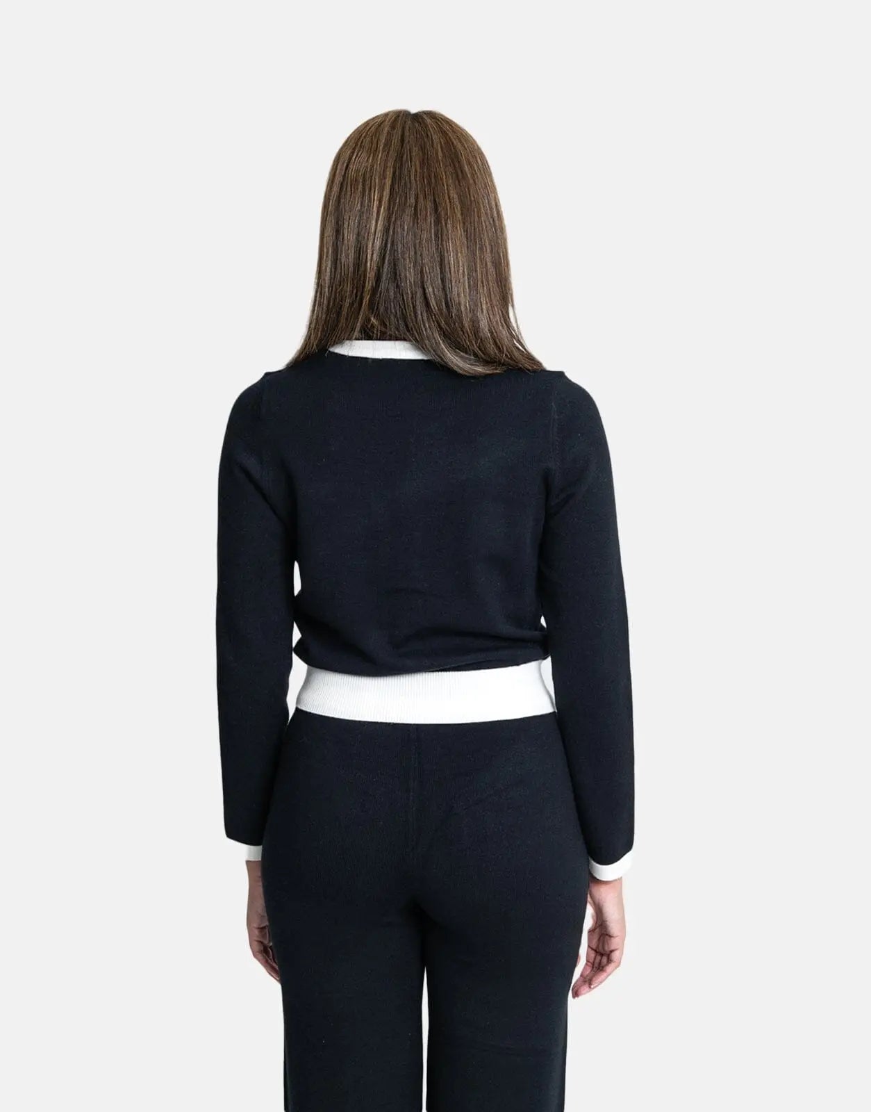 Sissy Boy Basic Contrasted Knit White/Black Cardigan - Subwear