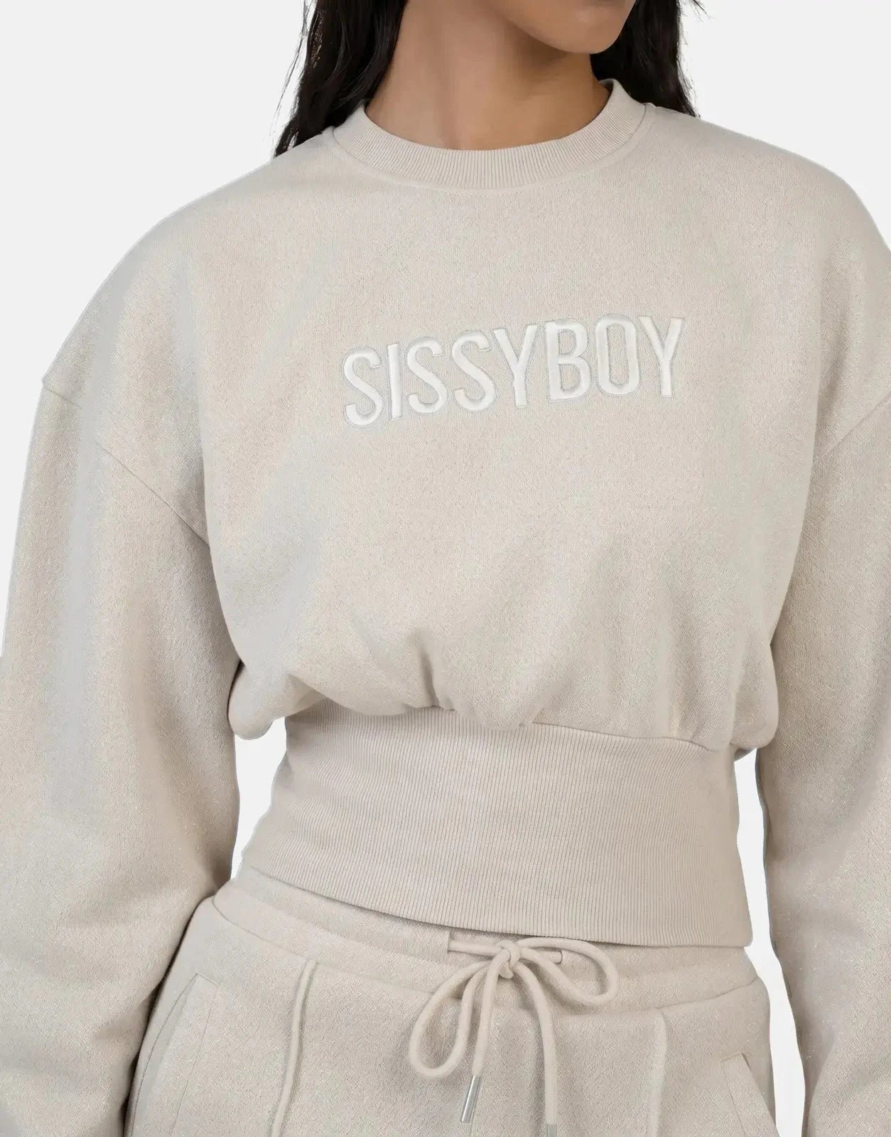 Sissy Boy Fables Glitter Fleece Stone Sweatshirt - Subwear