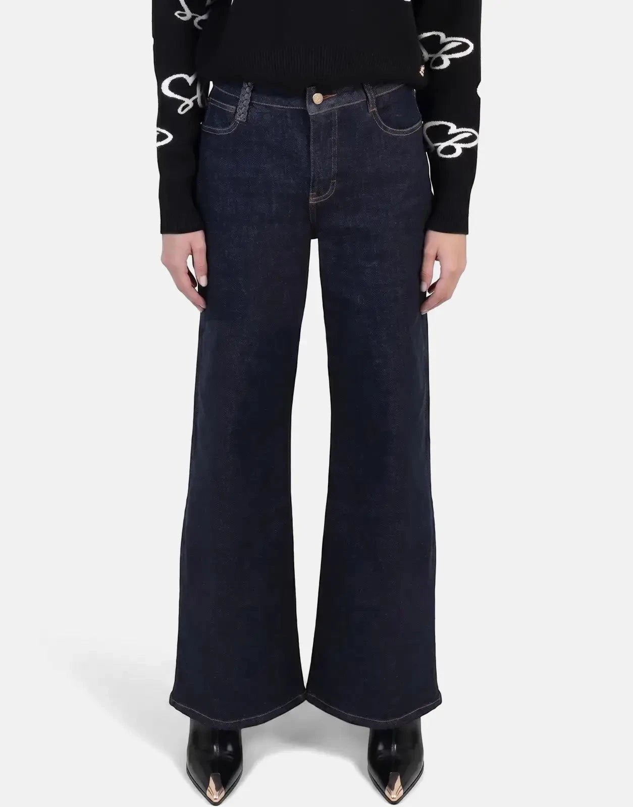 Sissy Boy Kristy Wide Leg High Waist Wide Forever Blue Jeans - Subwear