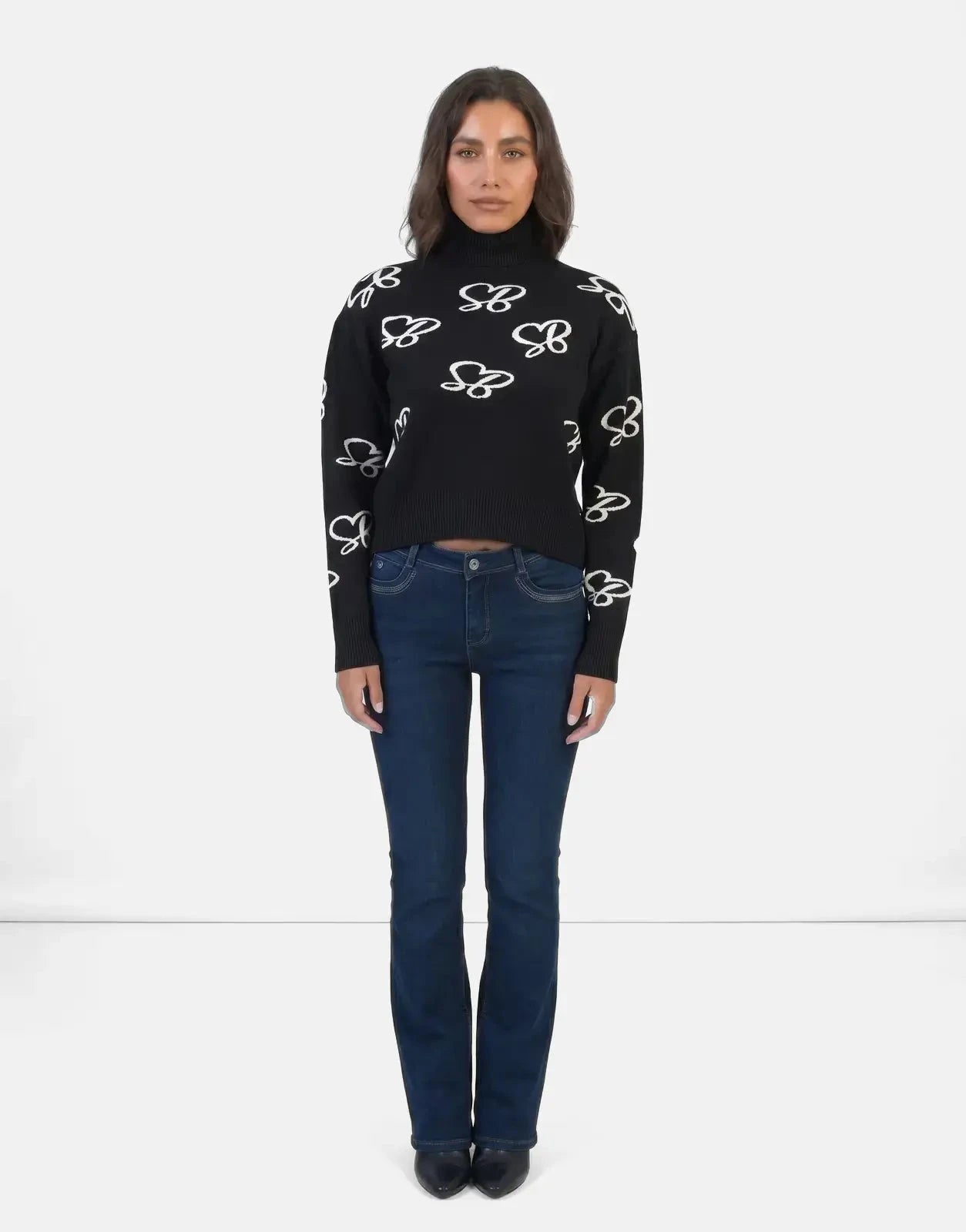 Sissy Boy New In Town Knit Black/Offwhite Sweatshirt - Subwear