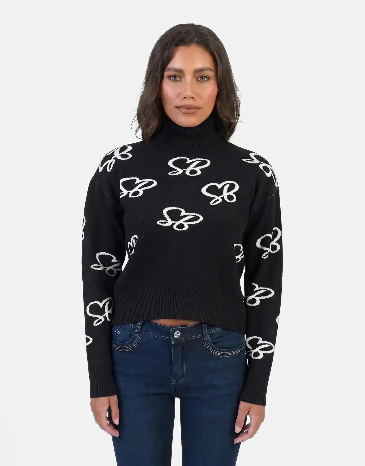 Sissy Boy New In Town Knit Black/Offwhite Sweatshirt - Subwear