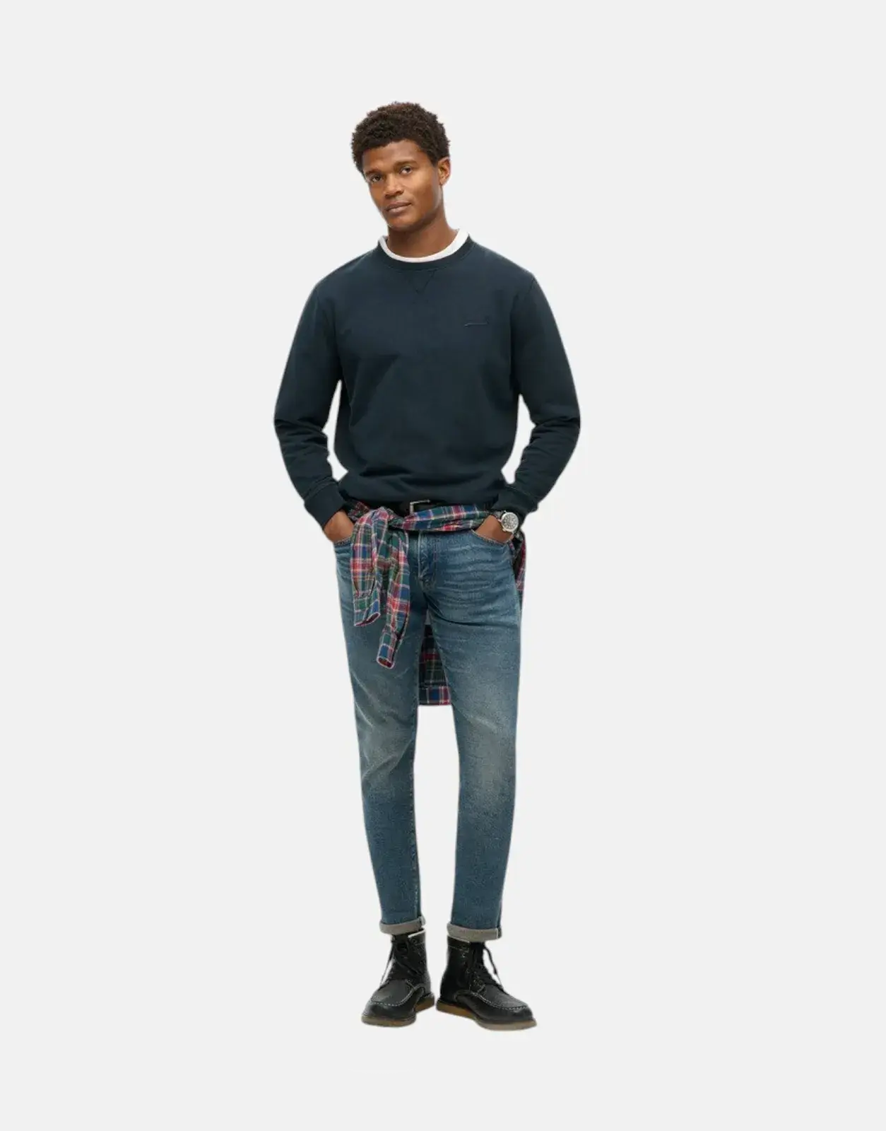Superdry Essential Logo Crew Eclipse Navy Sweatshirt - Subwear