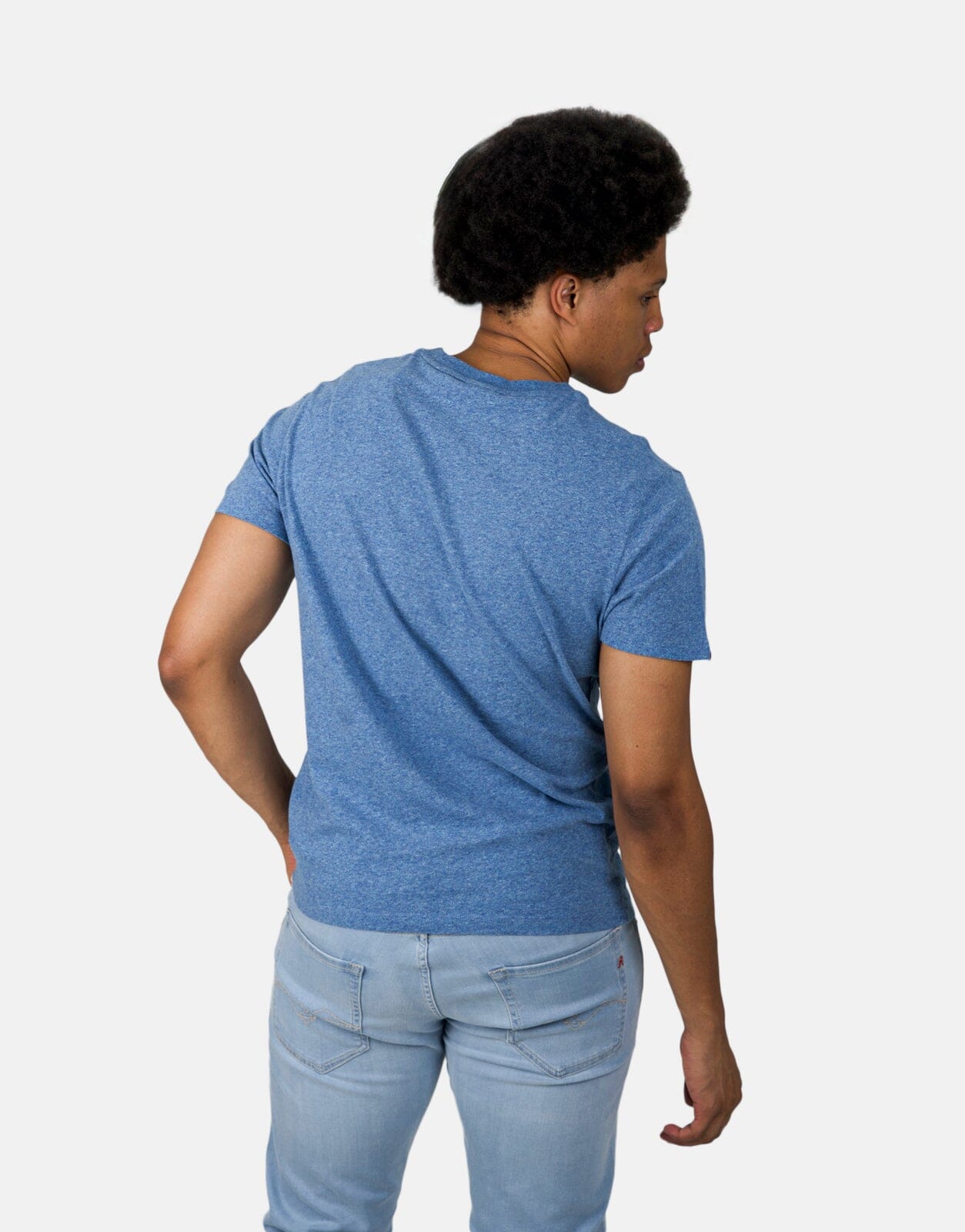 Superdry Essential Logo EMB Bright Blue Grit T-Shirt - Subwear