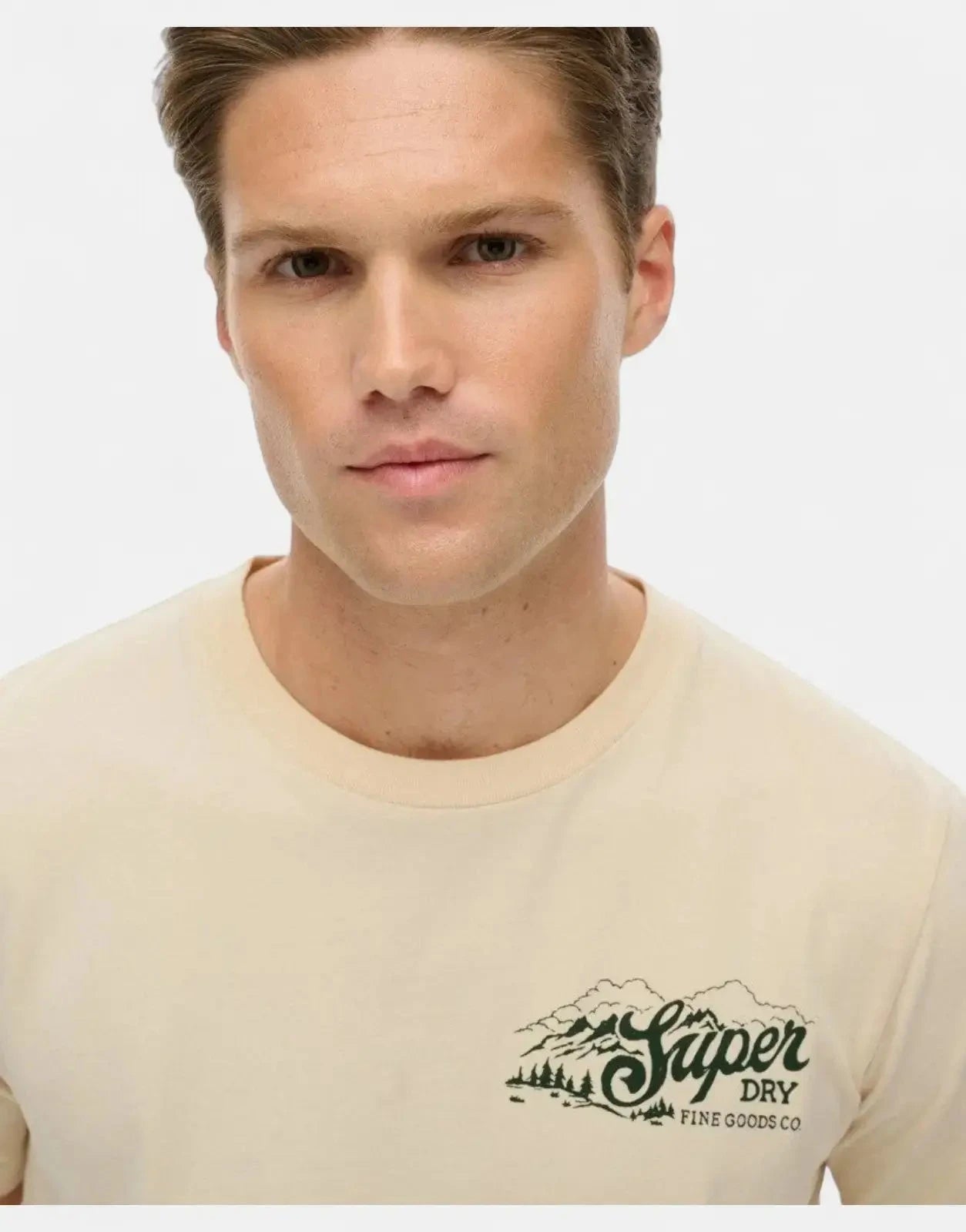 Superdry Lo-Fi Outdoors Oatmeal Beige Relaxed T-Shirt - Subwear