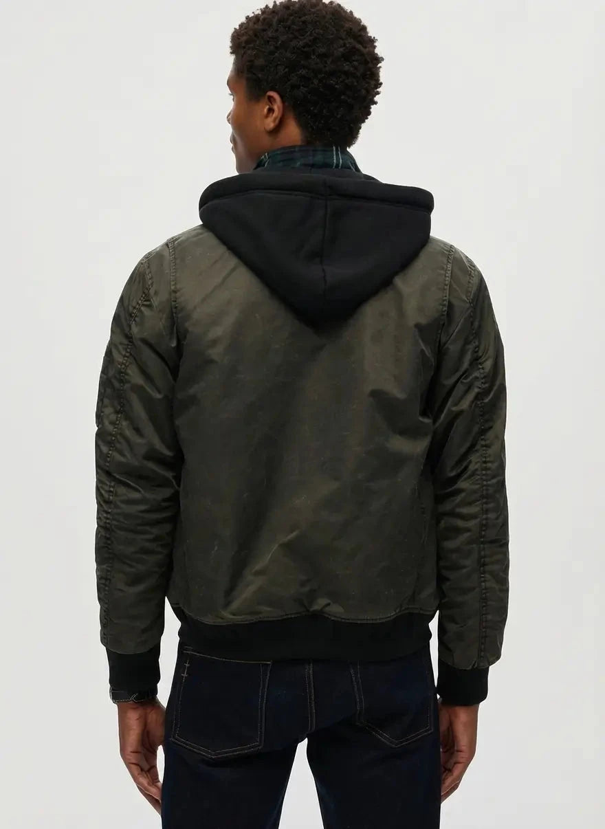 Superdry Military MA1 Washed Dark Green Bomber Jacket - Subwear