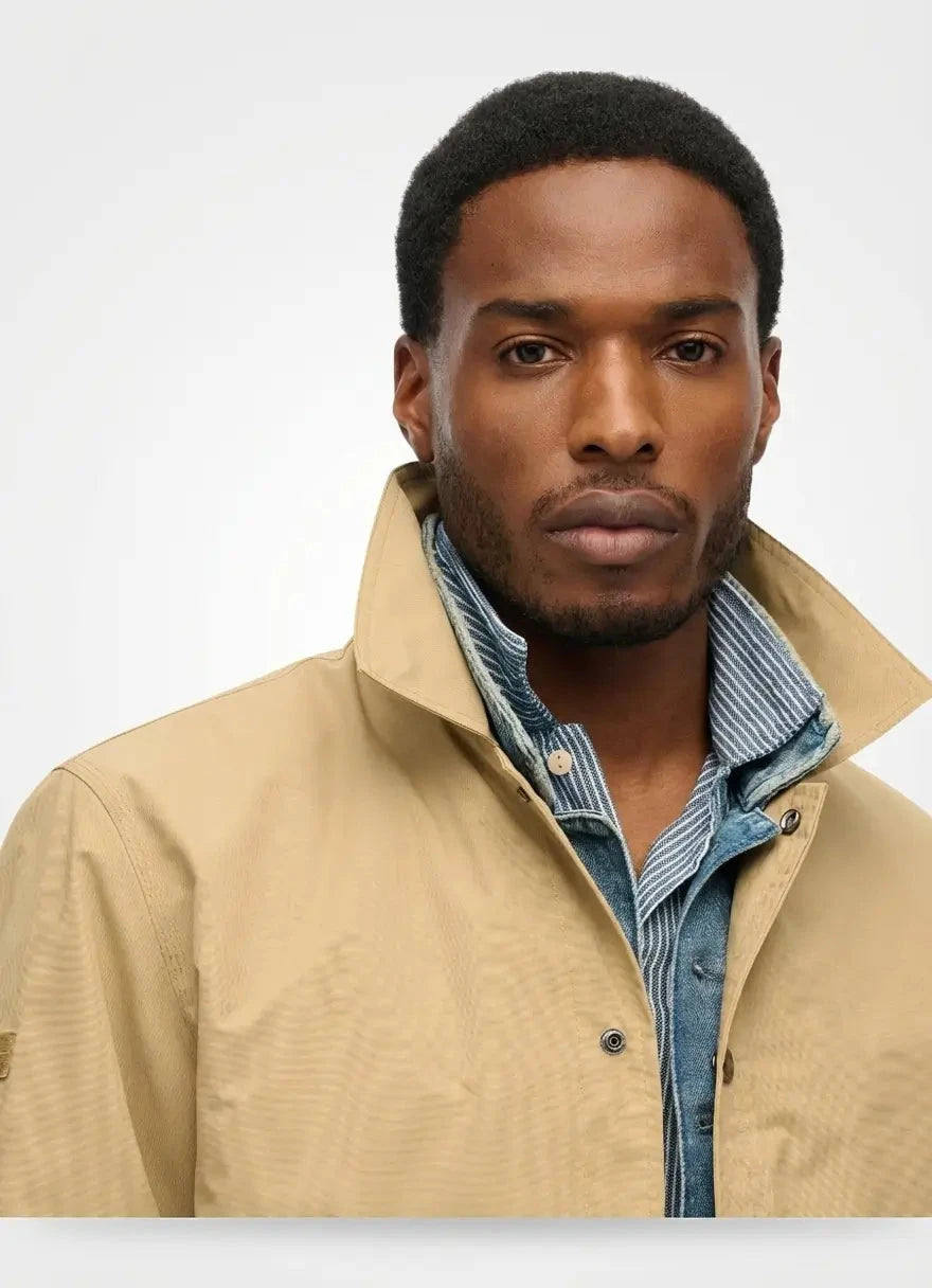 Superdry Nylon Coach Classic Tan Brown Lightweight Jacket - Subwear