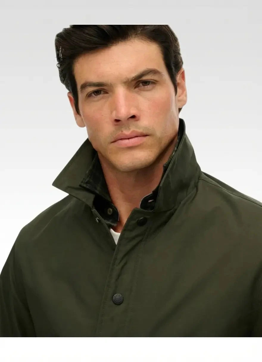 Superdry Nylon Coach Surplus Goods Olive Green Lightweight Jacket - Subwear