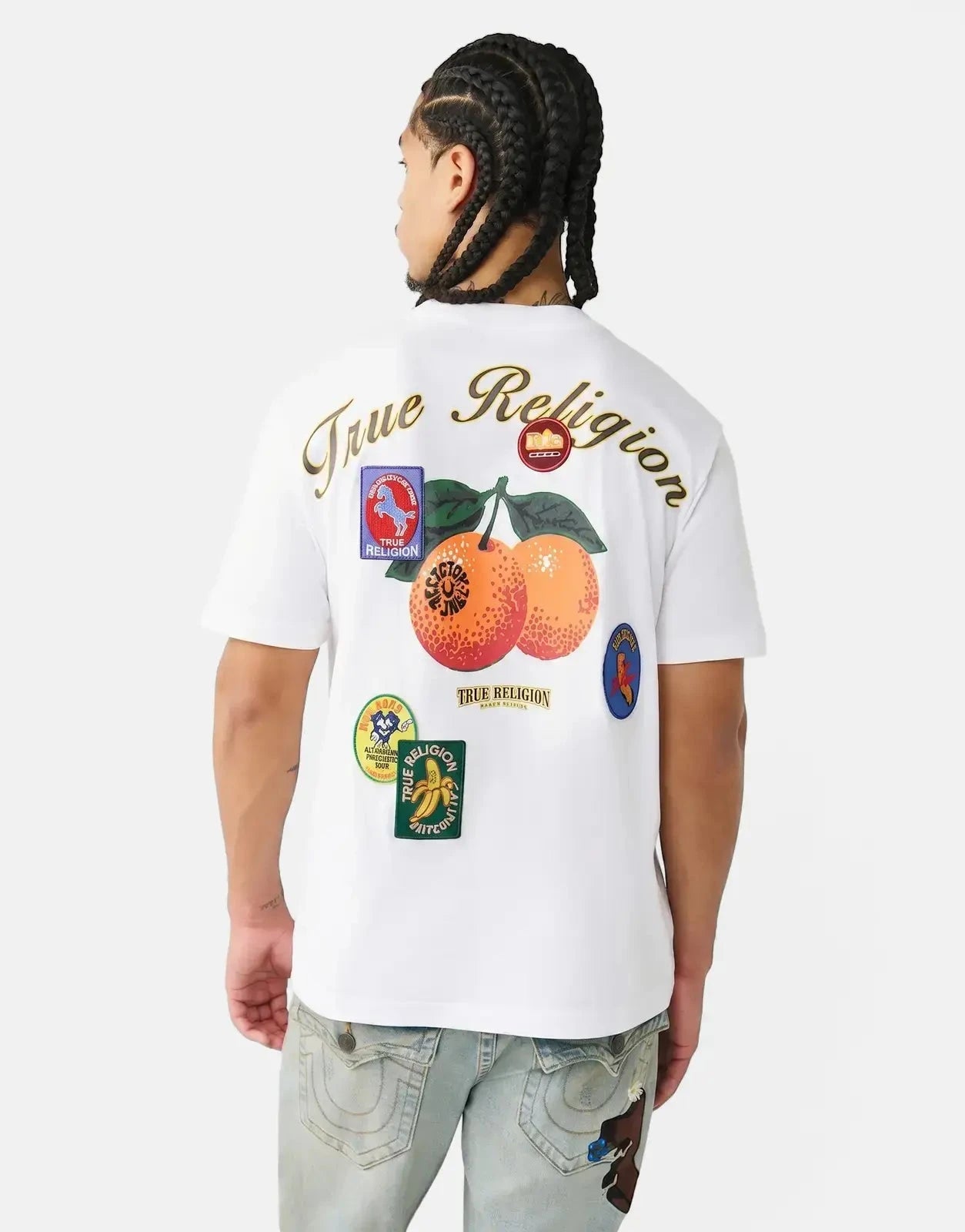 True Religion Orchard Stamp T-Shirt White - Subwear