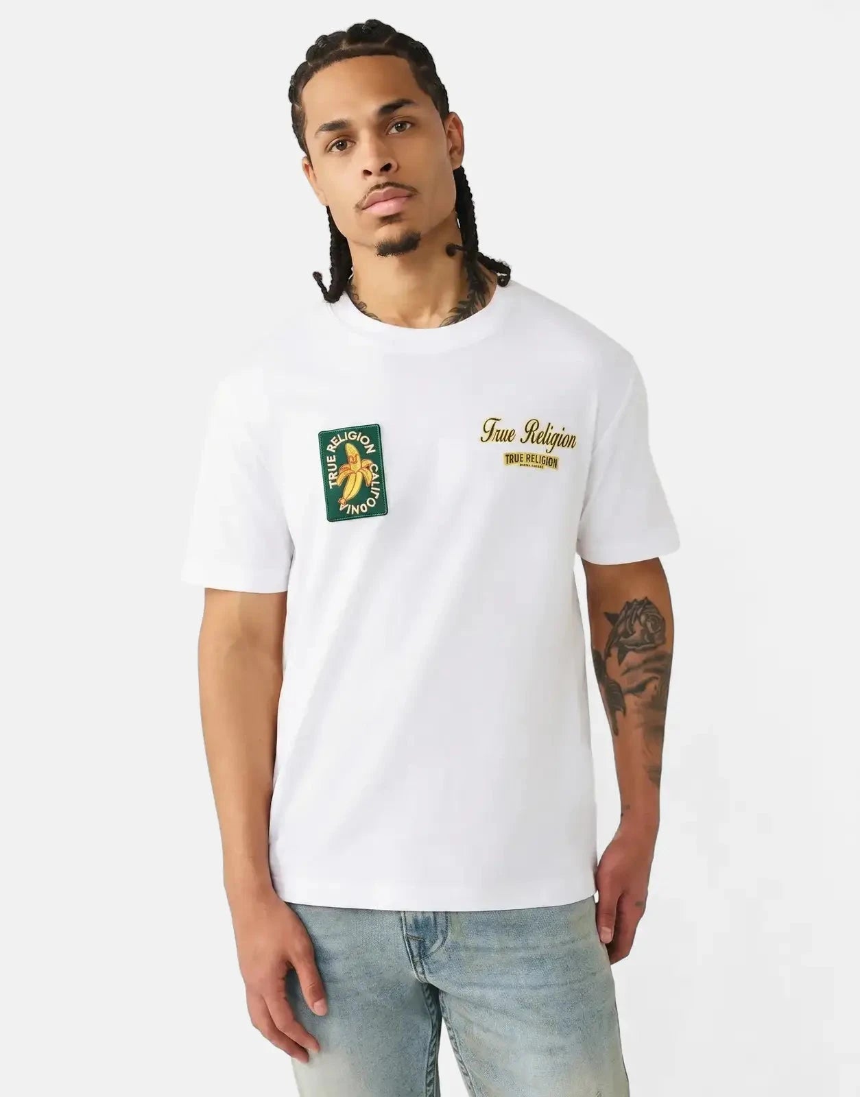 True Religion Orchard Stamp T-Shirt White - Subwear