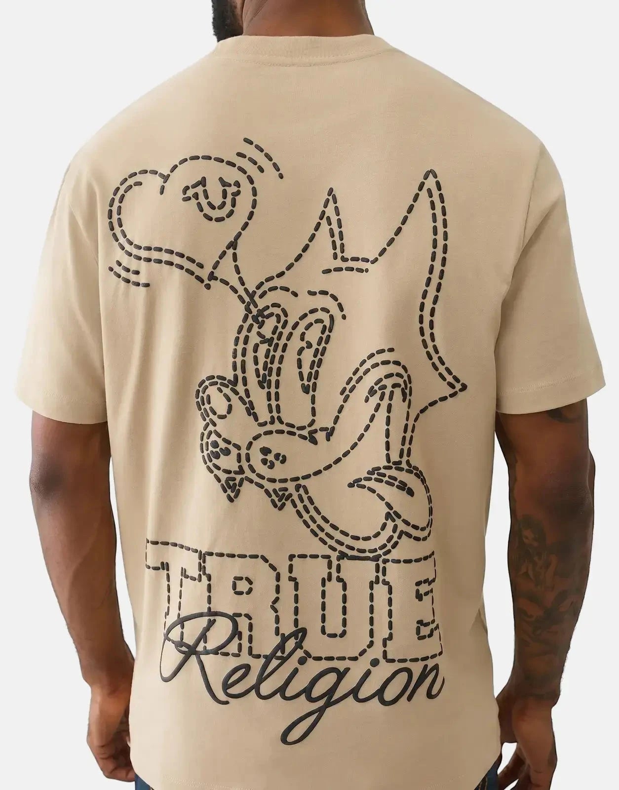 True Religion Puff Cat T-Shirt Stone - Subwear