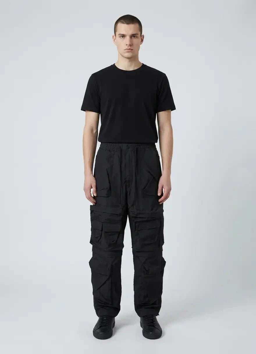 Vialli General Black Baggy Fit Cargo Pants - Subwear