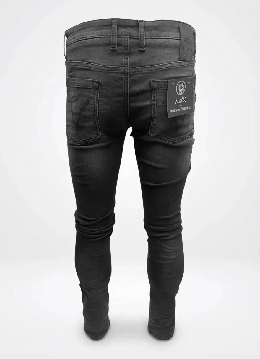 Vialli Jouster Black Skinny Jeans - Subwear