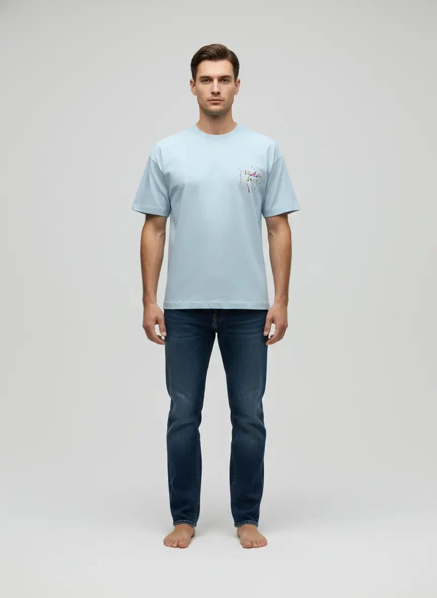 Vialli Layfu Baby Blue T-Shirt - Subwear