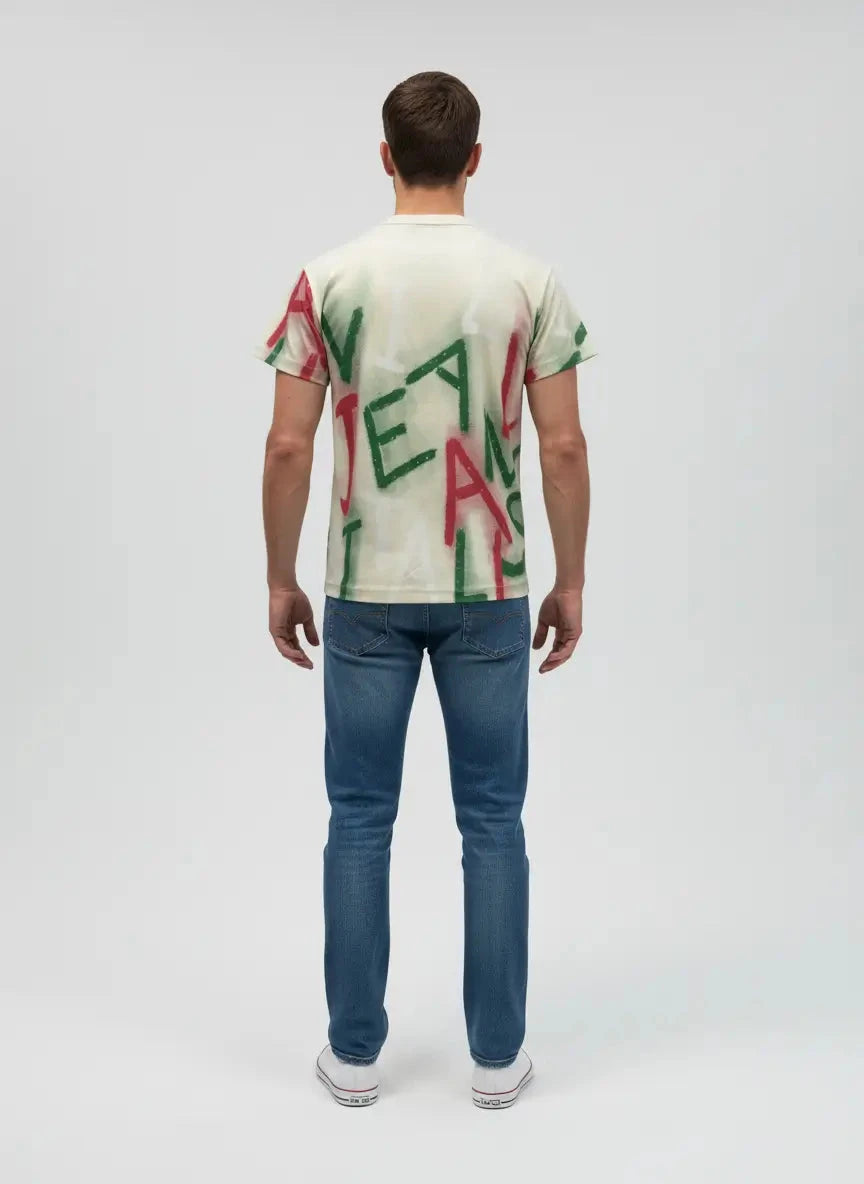 Vialli Letters Cream T-Shirt - Subwear