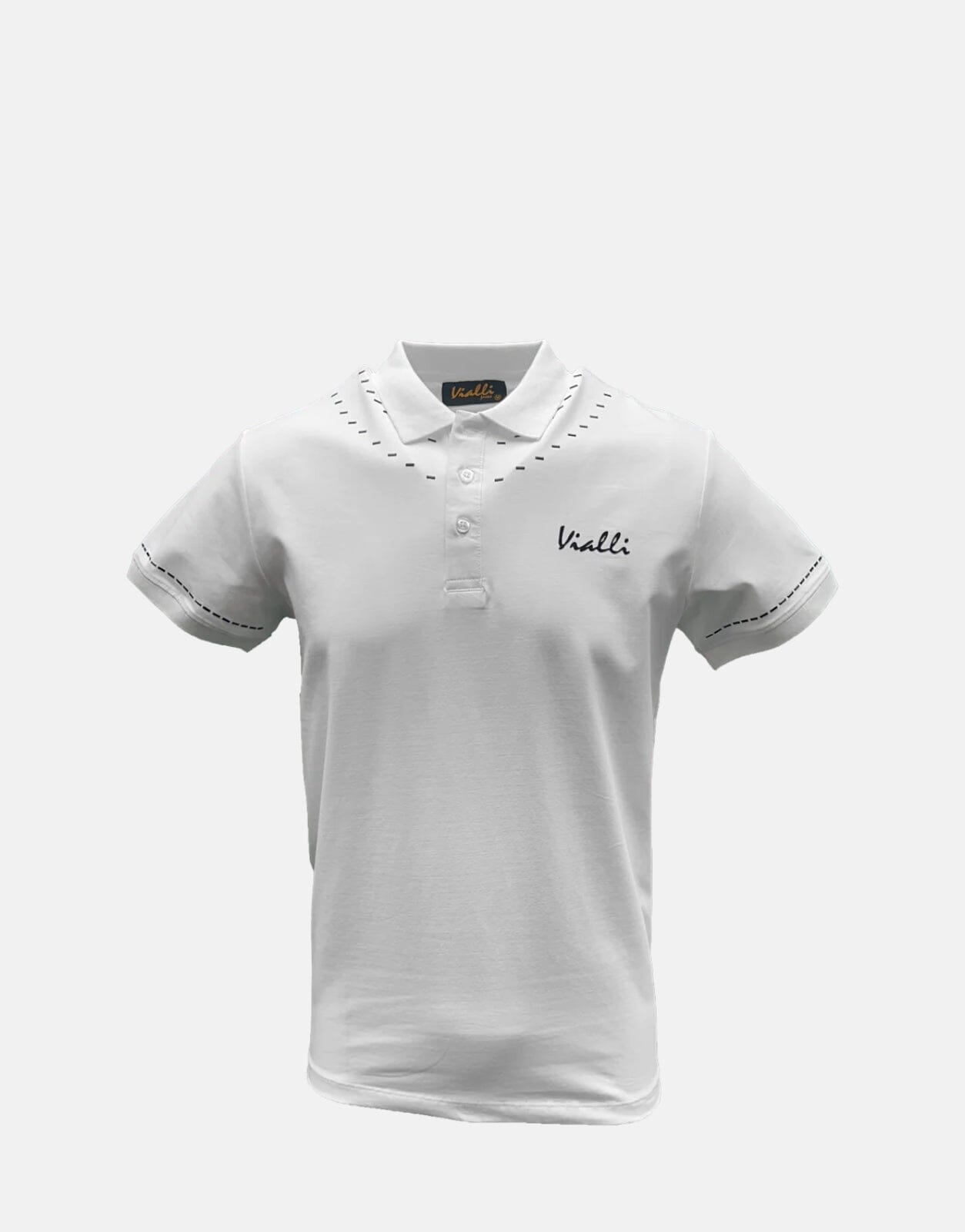 Vialli Flames White Polo Shirt - Subwear