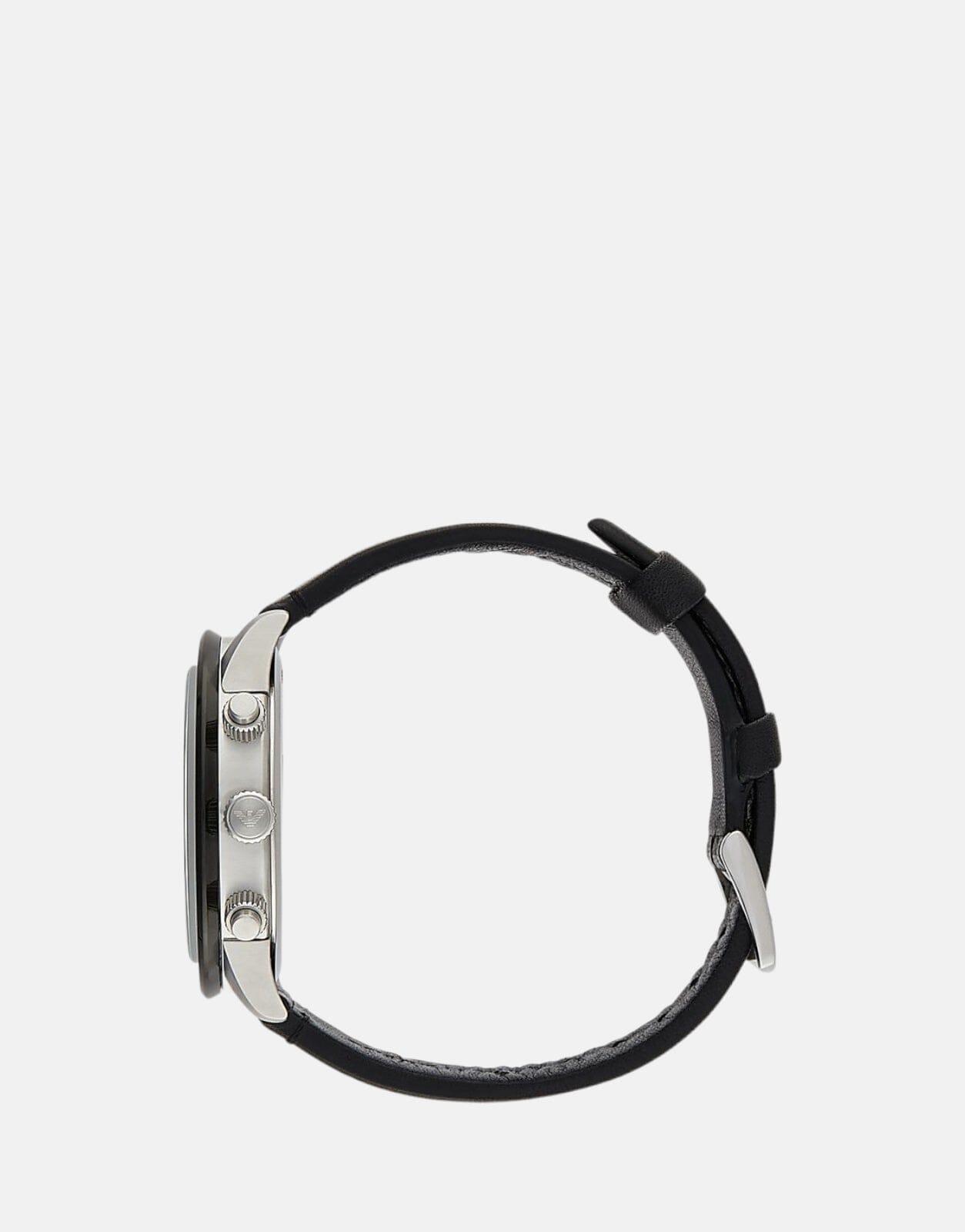 Armani Exchange Mario Black Leather Watch - Subwear