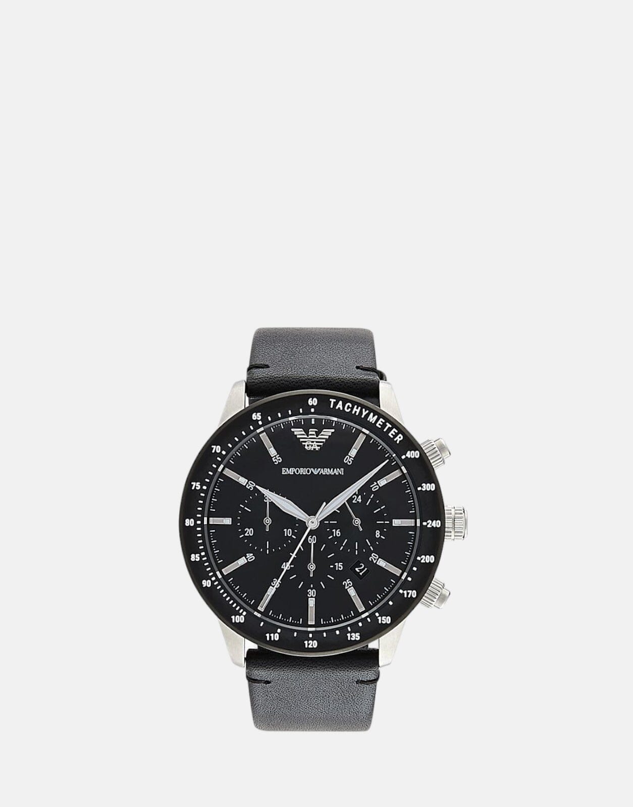 Armani Exchange Mario Black Leather Watch - Subwear